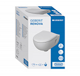 Унитаз подвесной Geberit Renova 500.800.00.1 безободковый с сиденьем микролифт