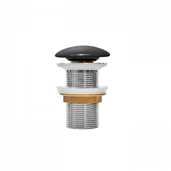 Выпуск для умывальника без перелива, Optima Home, черный матовый, IDDIS, OPHBM00i88