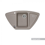 Мойка для кухни Aquaton Лория угловая серый шелк 1A715032LR250