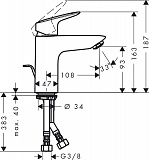 Смеситель для раковины Hansgrohe Logis 100 71100000