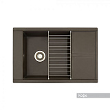 Мойка для кухни Aquaton Делия 78 прямоугольная с крылом кофе 1A715132DE280