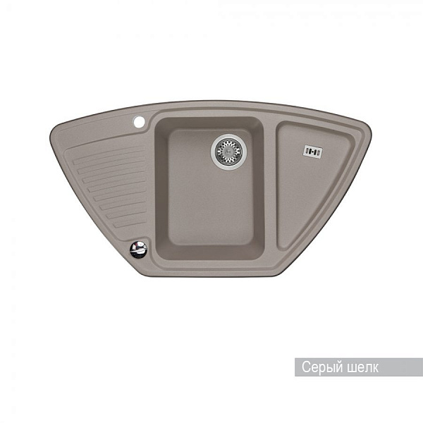 Мойка для кухни Aquaton Лория угловая серый шелк 1A715032LR250