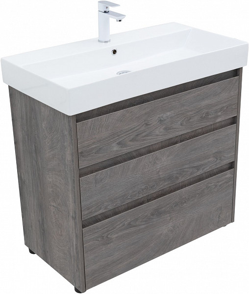 Тумба под раковину Aquanet Nova Lite 85 дуб рошелье (3 ящика) 00302476