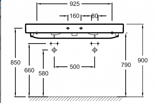 Двойная подвесная раковина-столешница Jacob Delafon Rythmik 120х46 см EXM112-Z-00