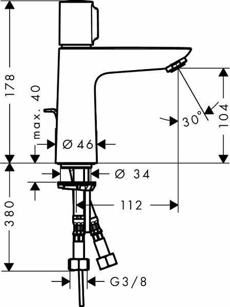 Смеситель для раковины Hansgrohe Talis Select E 110 71750000