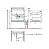 Тумба подвесная, белая, 60 см, Brick,  IDDIS, BRI60W0i95. Подходит умывальник: 0106000i28