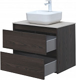 Тумба под раковину Aquanet Nova Lite 75 дуб черный (2 ящика) 00287895