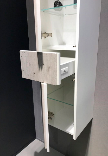 Шкаф - колонна Roca Ronda L белый матовый/бетон ZRU9303005