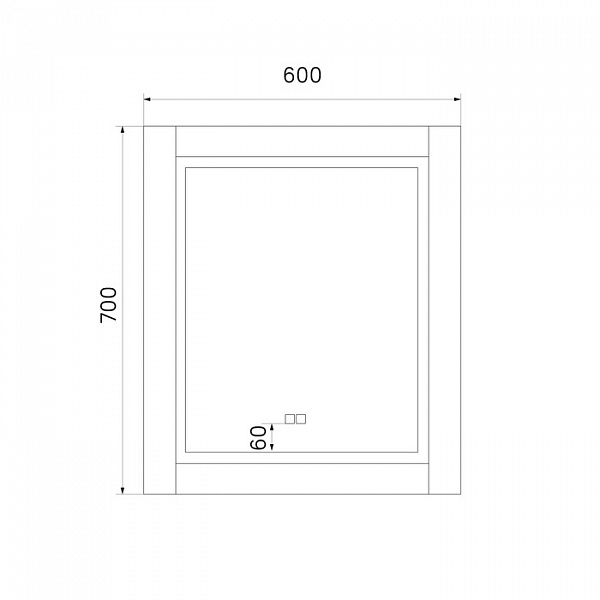 Зеркало с подсветкой, 60 см, Oxford, IDDIS, ЗЛП111