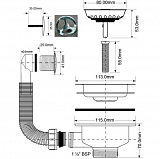 Слив-перелив McAlpine OF2-113SAB