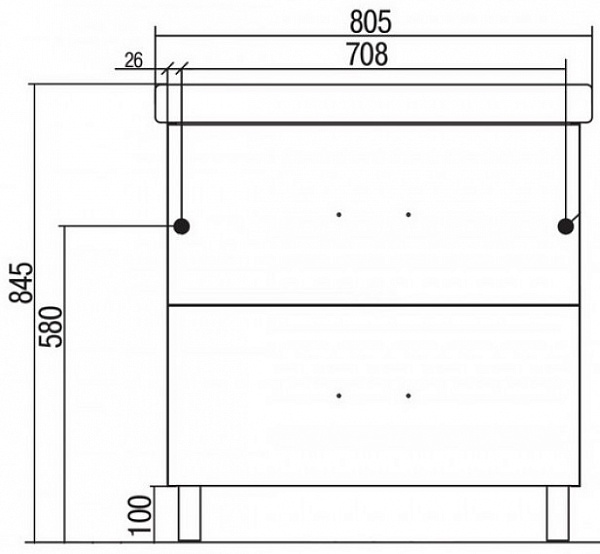Тумба под раковину Акватон Америна 76 см 1A169401AM010