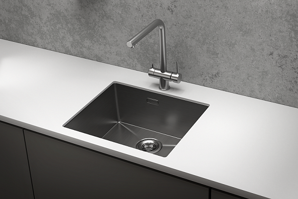 5445U, СТАЛЬ САТИН, стальная кухонная мойка