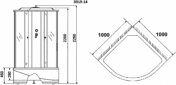 Душевые кабины Niagara Classic NG-3319-14