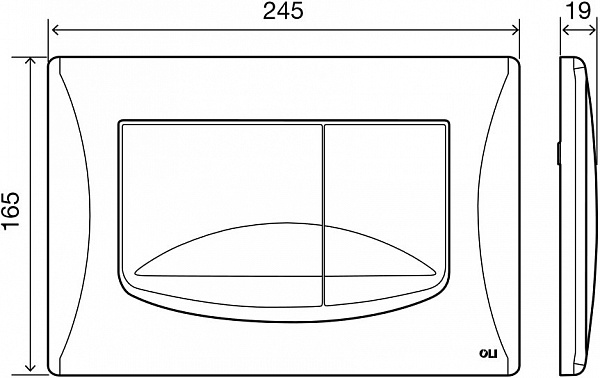 Инсталляция в комплекте с механической панелью слива OLI 80 300572mRI00