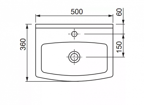 Раковина Cersanit Cersania 50 S-UM-CE50/1-w