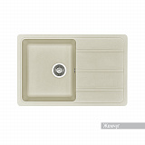 Мойка для кухни Aquaton Аманда прямоугольная с крылом жемчуг 1A712832AD240
