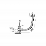 Слив-перелив Koller Pool для ванны автомат комплект металл 100cm (A55K-100)
