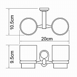 Подстаканник двойной Wasserkraft Main K-9228DC