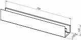 Полка Aquanet Магнум 70x12 черная матовая, с крючками 00302221