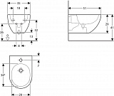 Биде подвесное Geberit Acanto 500.601.01.2