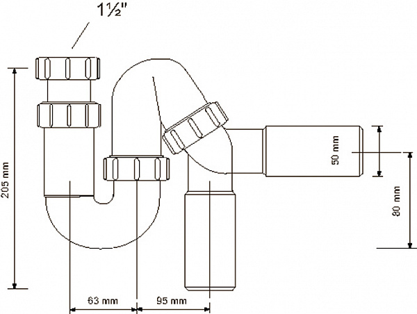 Сифон  McAlpine MRSK12-50