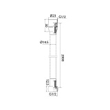 Шланг для душа, черный, ПВХ, 1.5м, IDDIS, 04P15BLi19
