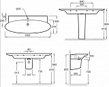 Подвесная раковина-столешница Jacob Delafon Presquile 130х50 см E4435-00