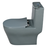 EY-9011 Унитаз -моноблок, с сиденьем термопласт с микролифтом серый/черный