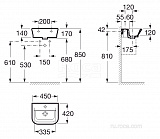 Раковина Roca The Gap 45x42 327477000
