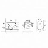 Унитаз подвесной Azario Deya 570х390х355 безободковый с сиденьем микролифт (AZ-2115)