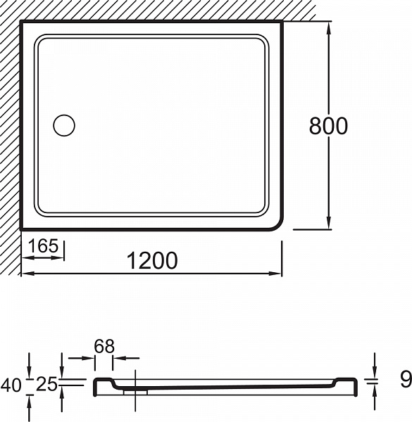 Поддон для душа Jacob Delafon Flight 120х80 см E62450-00