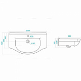 Мебельная раковина Эльбрус 100
