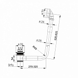 Слив-перелив автомат регулируемый Timo 8006/02, цвет бронза