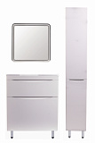Тумба напольная "Бергамо мини 70" (2 ящ.) Люкс антискрейтч белый, под раковину, PLUS