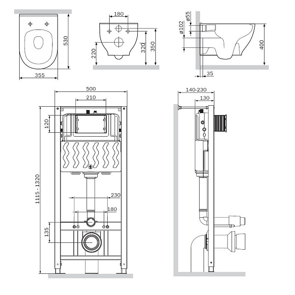 IS49051.801701 Комплект инсталляция с клав Pro L глянц хром с подвесным унитазом Like FlashClean с с