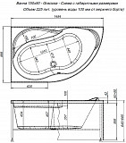 Акриловая ванна Aquanet Graciosa 150x90 L (с каркасом) 00205325