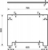 Торцевая сторона экрана для ванны Эстет  Альфа 80 см ФР-00001365