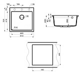 Мойка кухонная Point Арбель 51 PN3001BG, светло-бежевый
