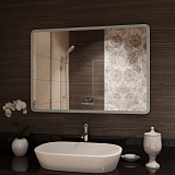 Зеркало Континент "Demure LED" с многофункциональной панелью 1000x700