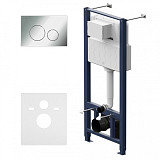 I012704.9051 Pro инсталляция для подвесного унитаза с пневматич клавишей Pro L пластик, глянц хром