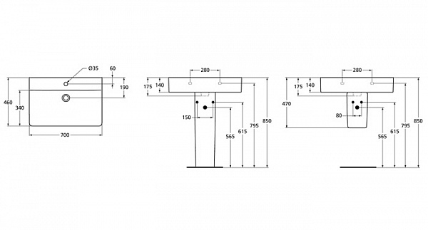 Раковина Ideal Standard Connect Cube E773801