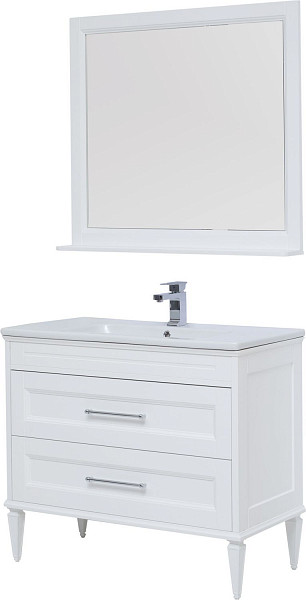 Комплект мебели для ванной Aquanet Бостон М 100 белый матовый 00210628