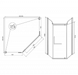 Душевое ограждение Mirsant без поддона  Aurora 90 (с дугами и аксессуарами)