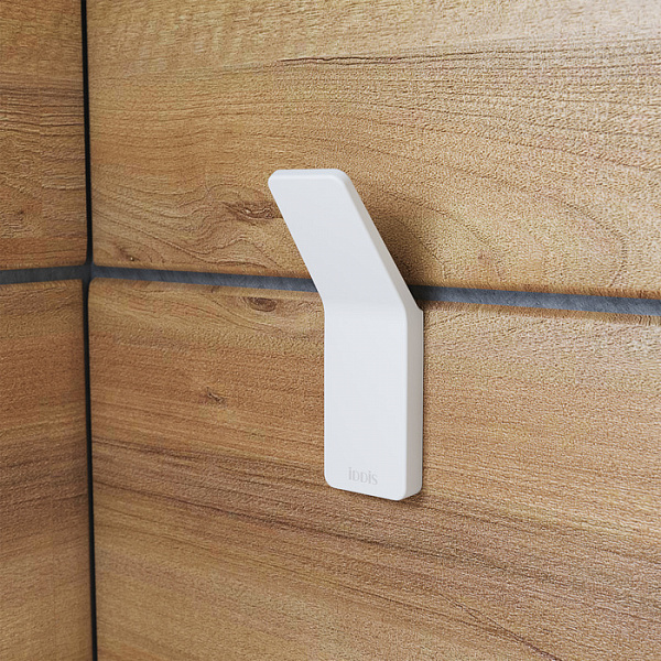 Крючок одинарный, сплав металлов, Slide, белый матовый, IDDIS, SLIWT10i41