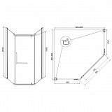 Душевое ограждение Mirsant без поддона Arena Pentagon 90 (с дугами и аксессуарами) производство