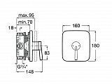 Смеситель Roca Pals для душа скрытого монтажа 5A2B6DC00