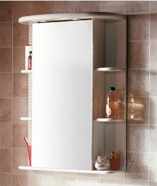 Зеркало-шкаф Акватон Кристалл 65x90 1A000102KS01R правый с подсветкой