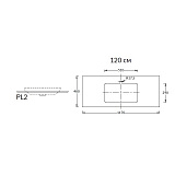 Столешница для раковины Kerama Marazzi Plaza 120 см PL2.DD571300R\120