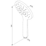 977020000 Jupiter ручной душ, круг 1 функция, хром
