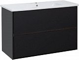 Тумба под раковину Aquanet Милан 100 черный глянец 00269299